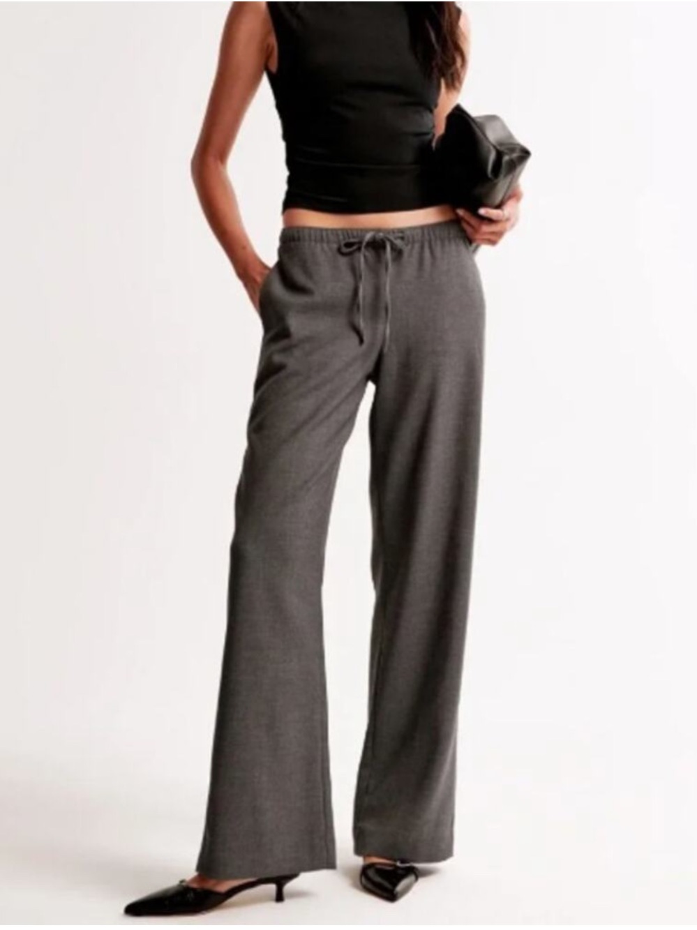 Abercrombie Menswear Pull-On Pant - Size Small | Color: Charcoal Grey